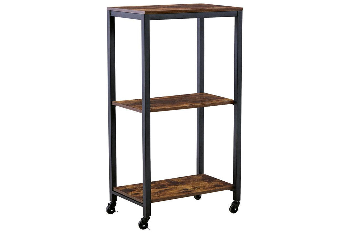 Bevinfield Brown/Black Bar Cart by Ashley at Eve Furniture