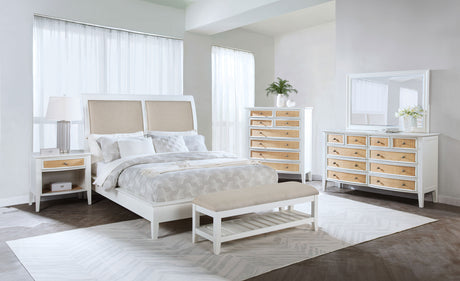 Bexhill White 10-drawer Dresser and Mirror by Coaster at Eve Furniture