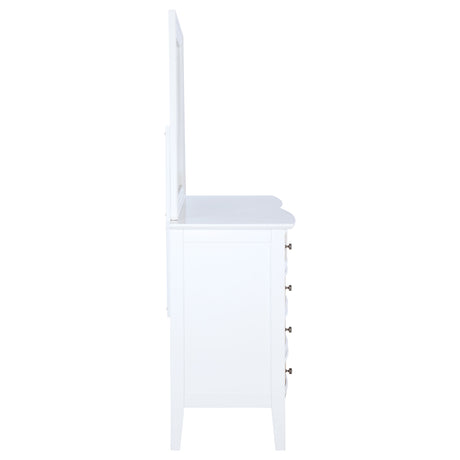 Bexhill White 10-drawer Dresser and Mirror by Coaster at Eve Furniture