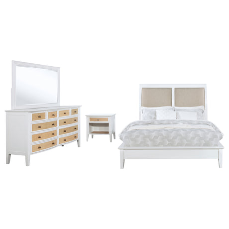 Bexhill White 4-Piece Eastern King Bedroom Set by Coaster at Eve Furniture