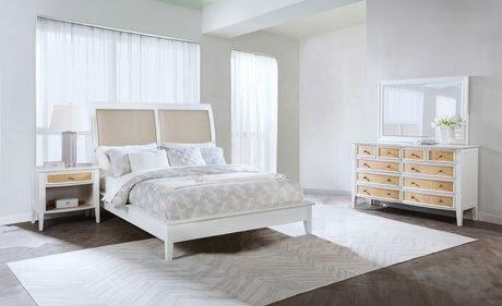 Bexhill White 4-Piece Eastern King Bedroom Set by Coaster at Eve Furniture