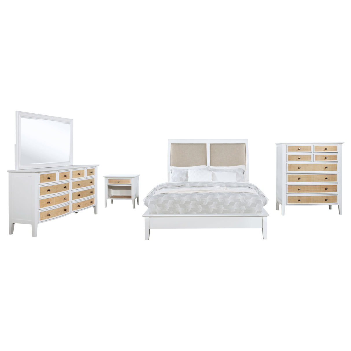 Bexhill White 5-Piece California King Bedroom Set by Coaster at Eve Furniture