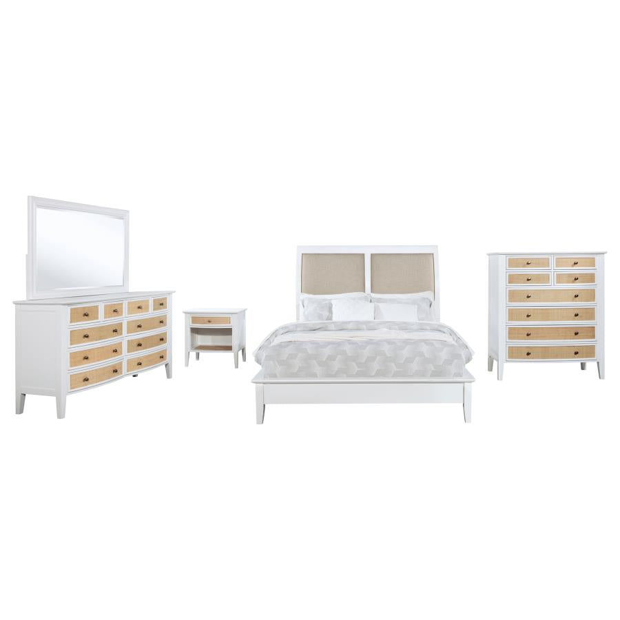 Bexhill White 5-Piece Eastern King Bedroom Set by Coaster at Eve Furniture
