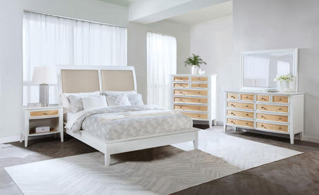 Bexhill White 5-Piece Eastern King Bedroom Set by Coaster at Eve Furniture