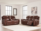 Bexhurst Mahogany Power Reclining Sofa and Loveseat