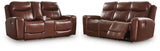 Bexhurst Mahogany Power Reclining Sofa and Loveseat