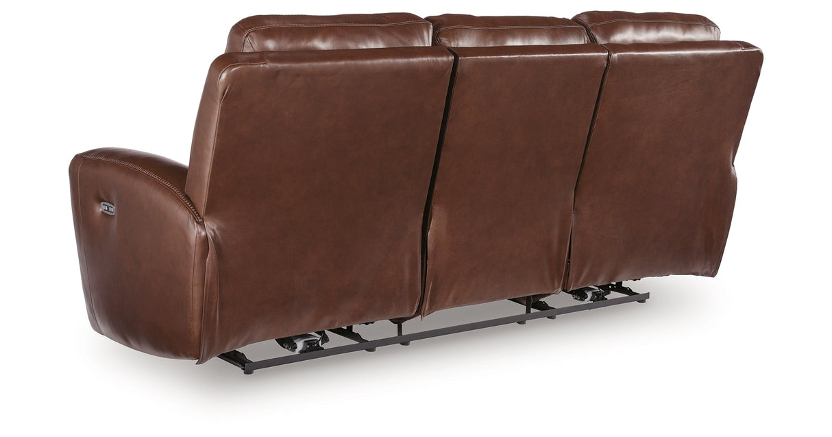 Bexhurst Mahogany Power Reclining Sofa