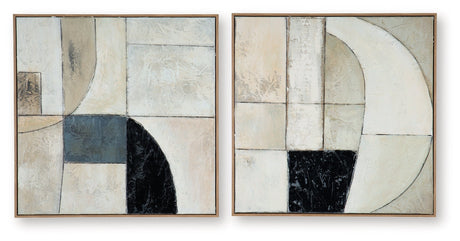 Bexlen Tan/Taupe/Black Wall Art (Set of 2) by Ashley at Eve Furniture