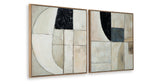 Bexlen Tan/Taupe/Black Wall Art (Set of 2) by ASHLEY FURNITURE at Eve Furniture