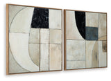 Bexlen Tan/Taupe/Black Wall Art (Set of 2) by ASHLEY FURNITURE at Eve Furniture
