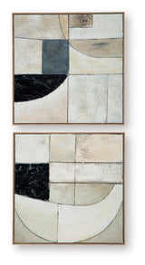 Bexlen Tan/Taupe/Black Wall Art (Set of 2) by ASHLEY FURNITURE at Eve Furniture