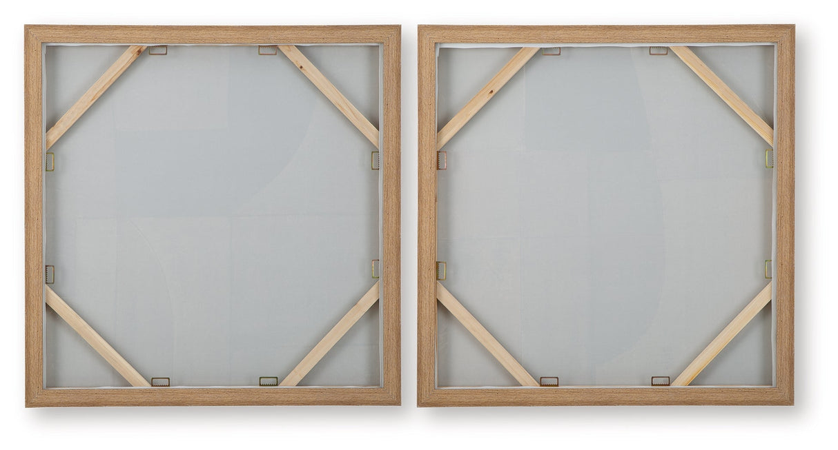 Bexlen Tan/Taupe/Black Wall Art (Set of 2) by ASHLEY FURNITURE at Eve Furniture