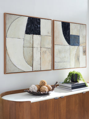 Bexlen Tan/Taupe/Black Wall Art (Set of 2) by ASHLEY FURNITURE at Eve Furniture