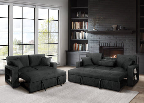 Bexley Black Sofa and Loveseat by New Era Innovations at Eve Furniture