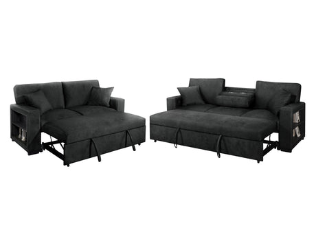 Bexley Black Sofa and Loveseat by New Era Innovations at Eve Furniture