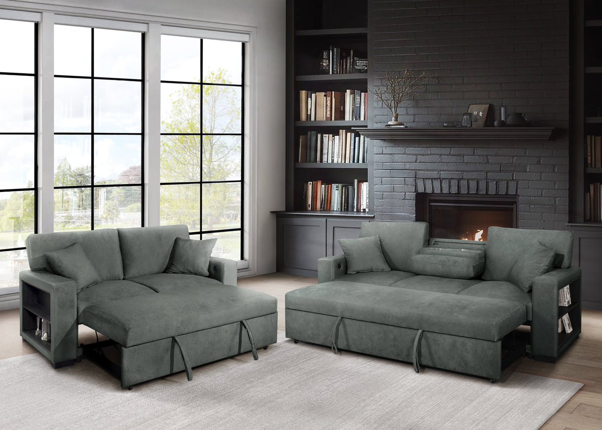 Bexley Grey Sofa and Loveseat by New Era Innovations at Eve Furniture