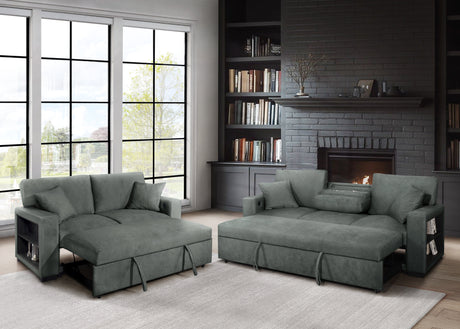 Bexley Grey Sofa and Loveseat by New Era Innovations at Eve Furniture