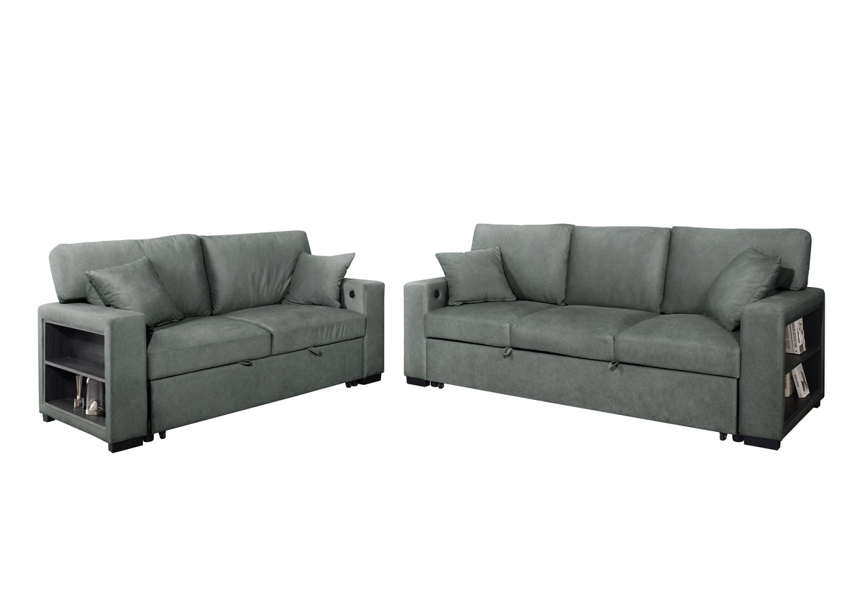 Bexley Grey Sofa and Loveseat by New Era Innovations at Eve Furniture