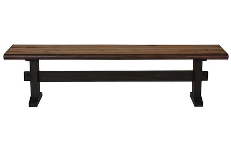 Bexley Natural Honey/Espresso Trestle Bench