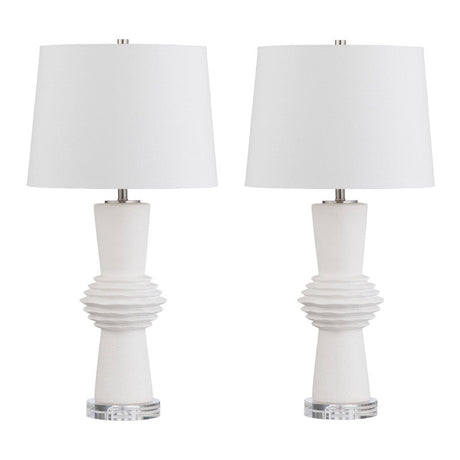 Bexley White Table Lamp (Set of 2) by Crestview at Eve Furniture