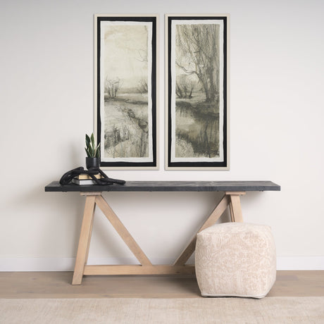 Beyond the Rain I by Mercana Studio a Hand Embellished Framed Art Print Matted under Glass by Mercana at Eve Furniture