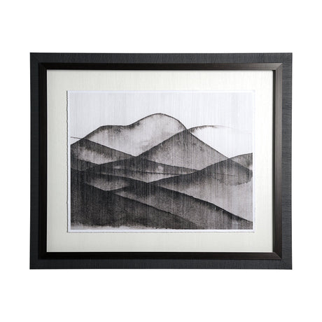Beyond the Rainy Hills II by Mercana Studio Hand Embellished Framed Art Print Matted under Glass by Mercana at Eve Furniture
