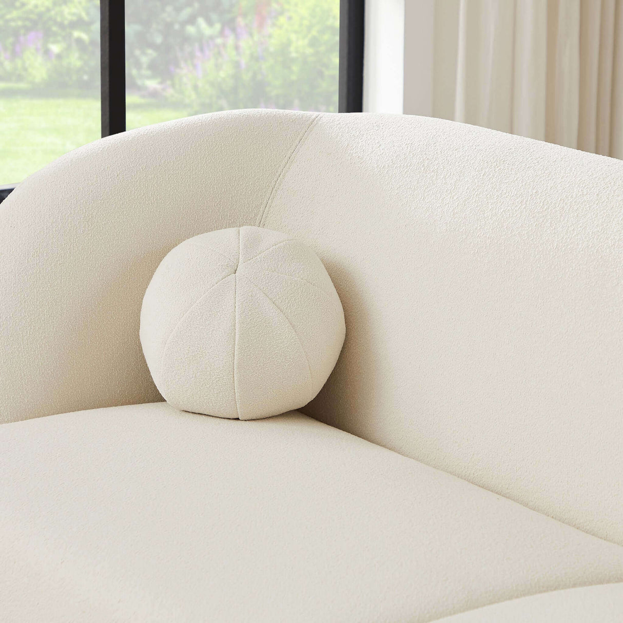 Anna French Ivory Boucle Sofa by Ashcroft Imports at Eve Furniture