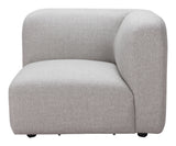 Biak Gray Corner Chair by Zuomod at Eve Furniture