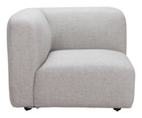 Biak Gray Corner Chair by Zuomod at Eve Furniture