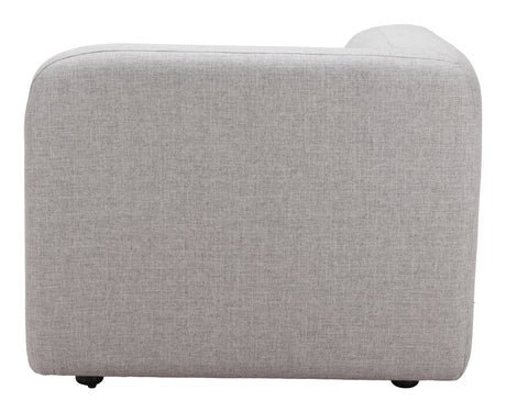 Biak Gray Corner Chair by Zuomod at Eve Furniture