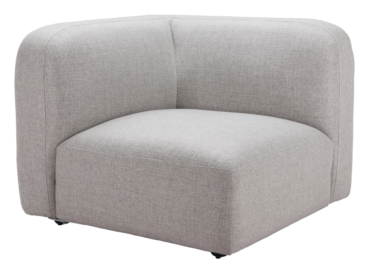 Biak Gray Corner Chair by Zuomod at Eve Furniture