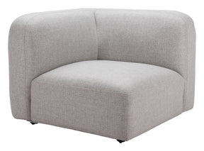 Biak Gray Corner Chair by Zuomod at Eve Furniture