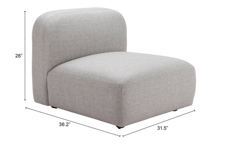 Biak Gray Middle Chair by Zuomod at Eve Furniture
