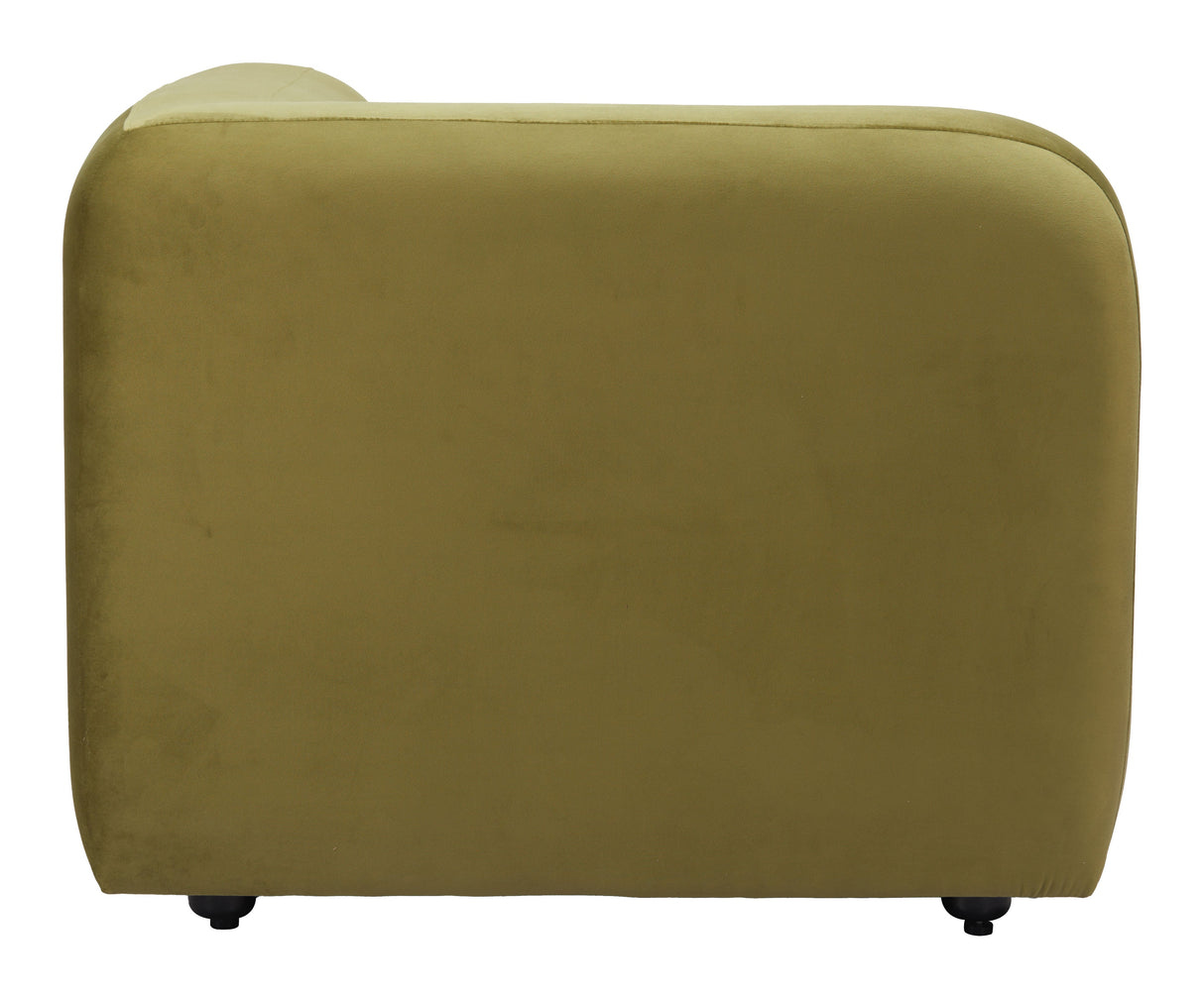 Biak Green Corner Chair by Zuomod at Eve Furniture