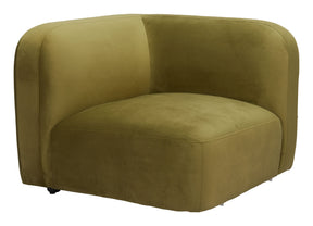 Biak Green Corner Chair by Zuomod at Eve Furniture
