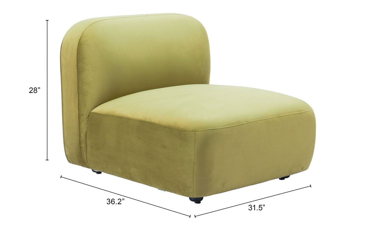 Biak Green Middle Chair by Zuomod at Eve Furniture