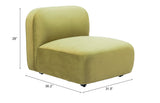 Biak Green Middle Chair by Zuomod at Eve Furniture