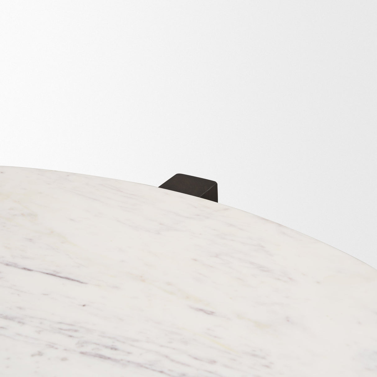Bianca Dark Brown Wood w/ Marble Round Top Coffee Table by Mercana at Eve Furniture