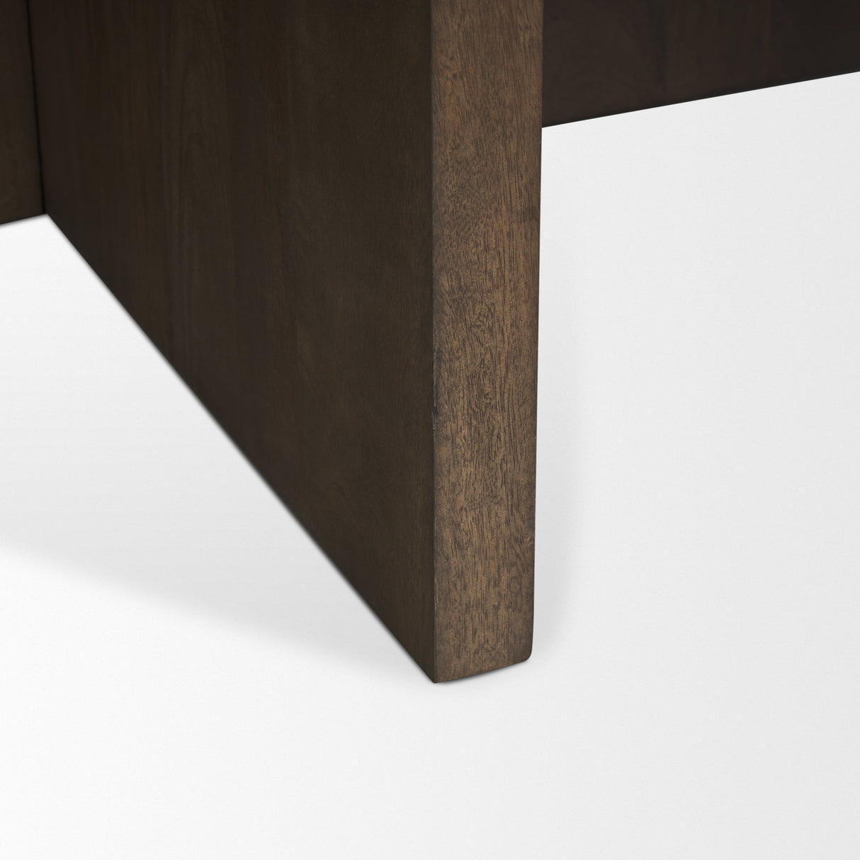 Bianca Dark Brown Wood w/ Marble Round Top Coffee Table by Mercana at Eve Furniture