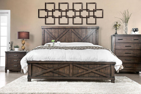 Bianca Dark Walnut California King Bed by Furniture of America at Eve Furniture