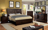 Bianca Dark Walnut California King Bed by Furniture of America at Eve Furniture