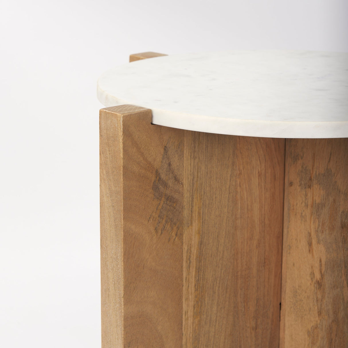 Bianca Wood and Marble Accent Table by Mercana at Eve Furniture