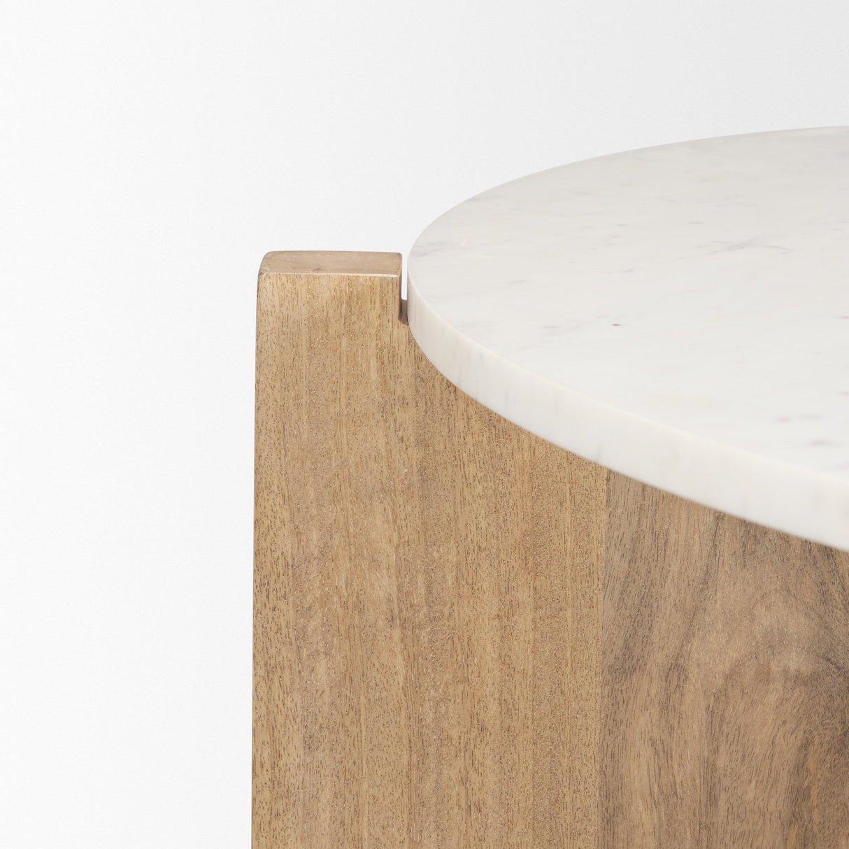 Bianca Wood and Marble Accent Table by Mercana at Eve Furniture