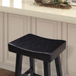 Biasca Black 24" Stool by Furniture of America at Eve Furniture