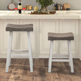 Biasca Gray/White 24" Stool by Furniture of America at Eve Furniture