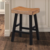 Biasca Oak/Black 24" Stool by Furniture of America at Eve Furniture