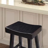 Biasca Black 24" Stool by Furniture of America at Eve Furniture