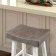 Biasca Gray/White 29" Stool by Furniture of America at Eve Furniture