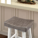 Biasca Gray/White 29" Stool by Furniture of America at Eve Furniture