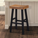 Biasca Oak/Black 29" Stool by Furniture of America at Eve Furniture